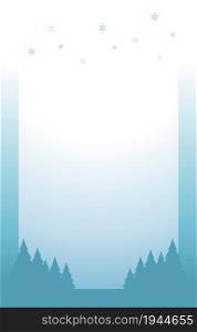 Pine Winter Snow Snowflake Holiday Invitation Card Frame Background Template