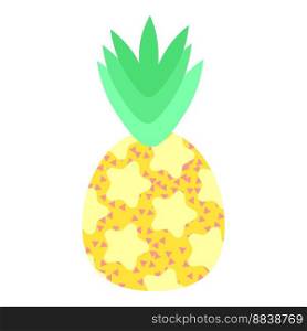 Pineapple fruit icon cartoon vector. Tropical food. Sweet summer. Pineapple fruit icon cartoon vector. Tropical food