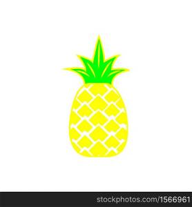 Pineapple fruit icon in trendy flat design