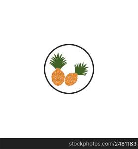 pineapple fruit logo.vector illustration design template.