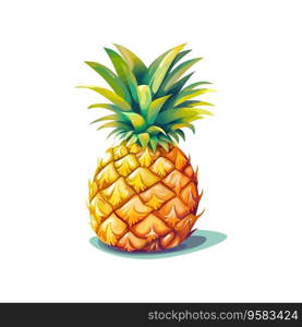 Pineapple fruit sketch hand drawn. Vector illustration design.