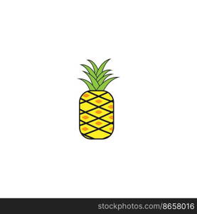 pineapple fruit vector logo icon illustration design