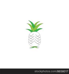 pineapple fruit vector logo icon illustration design