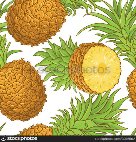 pineapple fruit vector pattern. pineapple fruit vector pattern on white background