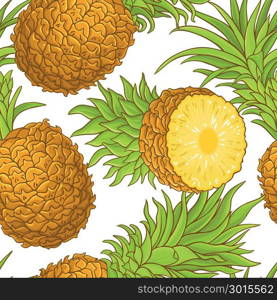 pineapple fruit vector pattern. pineapple fruit vector pattern on white background