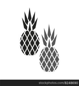 Pineapple icon. Clipart image. Sweet food. Vector illustration. stock image. EPS 10.. Pineapple icon. Clipart image. Sweet food. Vector illustration. stock image. 