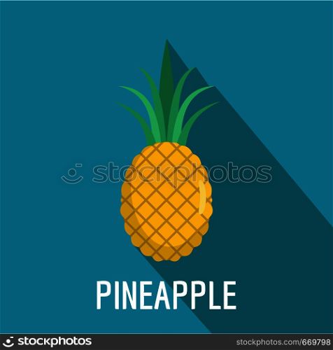 Pineapple icon. Flat illustration of pineapple vector icon for web. Pineapple icon, flat style
