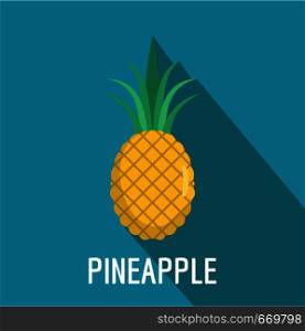 Pineapple icon. Flat illustration of pineapple vector icon for web. Pineapple icon, flat style