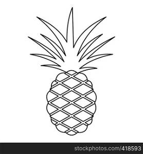 Pineapple icon. Outline illustration of pineapple vector icon for web. Pineapple icon, outline style