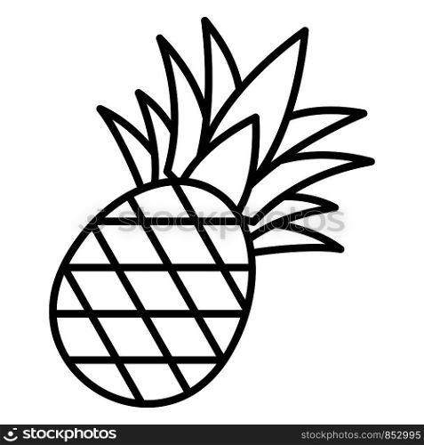 Pineapple icon. Outline pineapple vector icon for web design isolated on white background. Pineapple icon, outline style