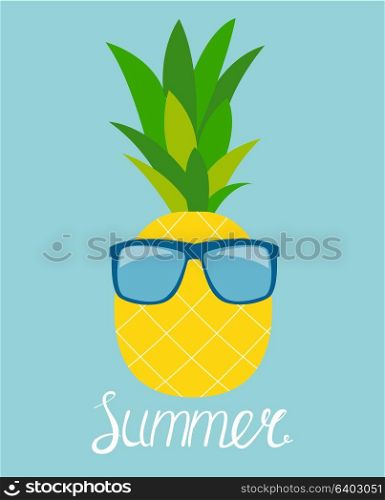 Pineapple in Glasses. Summer Concept Background Vector Illustration EPS10. Pineapple in Glasses. Summer Concept Background Vector Illustrat