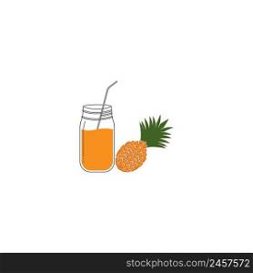 pineapple juice icon.vector illustration logo design.