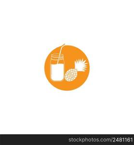 pineapple juice logo.vector illustration logo design.