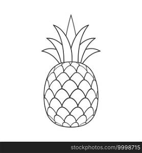Pineapple line icon design isolated. Vector fruit logo. Pineapple line icon design isolated. for your design