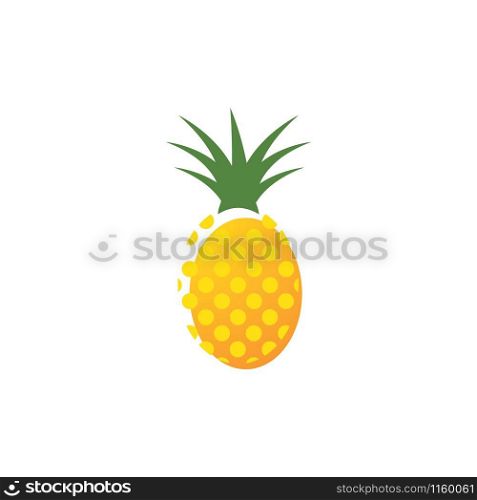 Pineapple logo ilustration vector template