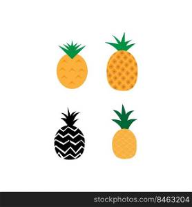 pineapple logo stock illustration design