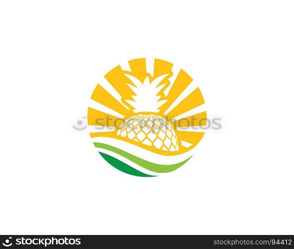 pineapple Logo Template vector icon illustration design