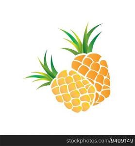 Pineapple Logo, Vector Garden Farm Fresh Fruit, Design For Simple Fruit Shop Juice