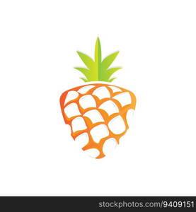 Pineapple Logo, Vector Garden Farm Fresh Fruit, Design For Simple Fruit Shop Juice