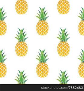 Pineapple Seamless Pattern Background. Vector Illustration EPS10. Pineapple Seamless Pattern Background. Vector Illustration. EPS10