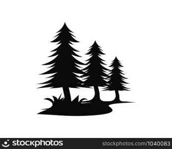 pines tree vector illustration design template