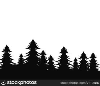 pines tree vector illustration design template