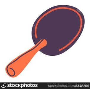Ping pong equipment for playing table tennis, a racket with wooden handle and rubber texture. Challenge and entertainment, badminton sportive competition and hobby game. Vector in flat style. Table tennis racket, ping pong equipment vector