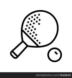 ping pong sport game line icon vector. ping pong sport game sign. isolated contour symbol black illustration. ping pong sport game line icon vector illustration