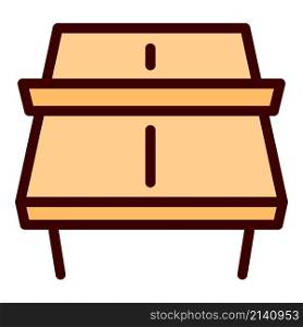 Ping pong table icon outline vector. Table tennis. Tournament play. Ping pong table icon outline vector. Table tennis