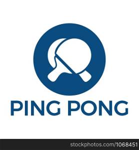 Ping Pong vector logo. Table tennis ping pong logo design.