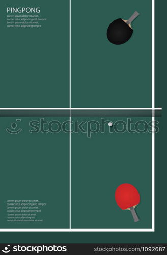 Pingpong Poster Template Vector Illustration