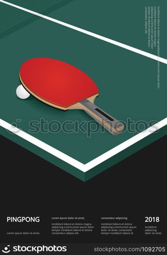 Pingpong Poster Template Vector Illustration