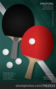 Pingpong Poster Template Vector Illustration