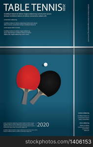 Pingpong Poster Template Vector Illustration