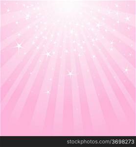 Pink abstract background with stars and stripes
