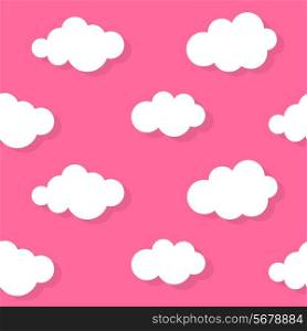 Pink Abstract Cloud Background Vector Illustration EPS10