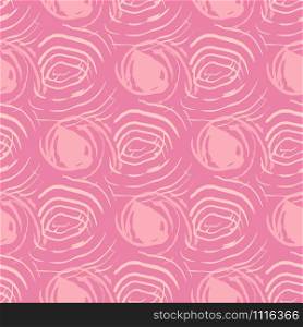 Pink abstract rose floral seamless pattern with hand drawn texture pastel romantic background. Design for wrapping paper, wallpaper, fabric print, backdrop. Vector illustration.. Pink abstract rose floral seamless pattern with hand drawn texture pastel romantic background.