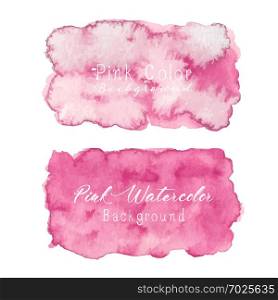 Pink abstract watercolor background. Watercolor element for card. Vector illustration.