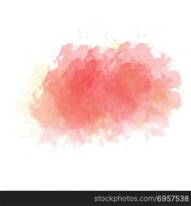 Pink and yellow watercolor painted stain isolated on white back. Pink and yellow watercolor painted stain isolated on white background, vector eps 10