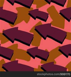 Pink arrow seamless pattern. Cute arrows pattern backdrop. For book covers, wallpapers, graphic art, wrapping paper and textile design. Vector illustration. Pink arrow seamless pattern. Cute arrows pattern backdrop.