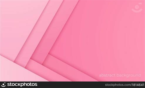 Pink background. Abstract modern female empty banner, shadows and color paper sheets. Woman or mother day, girl power feminism vector backdrop template. Pink color, blank banner illustration. Pink background. Abstract modern female empty banner, shadows and color paper sheets. Woman or mother day, girl power feminism vector backdrop template