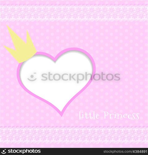 Pink background little princess