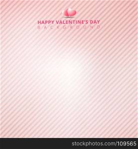 Pink background with striped diagonal lines for valentines day. Vector illustration
