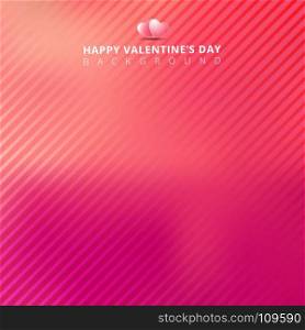 pink background with stripes diagonal pattern for valentines day card. Vector illustration