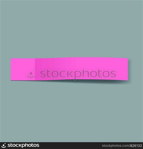 Pink bookmark concept background. Realistic illustration of pink bookmark vector concept background for web design. Pink bookmark concept background, realistic style