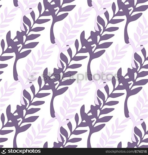Pink branches seamless pattern. Leaf branch backdrop. Vector illustration on white background for textile or book covers, wallpapers, design, graphic art, wrapping. Pink branches seamless pattern. Leaf branch backdrop Vector