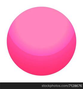 Pink candy ball icon. Isometric of pink candy ball vector icon for web design isolated on white background. Pink candy ball icon, isometric style
