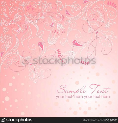 pink christmas card