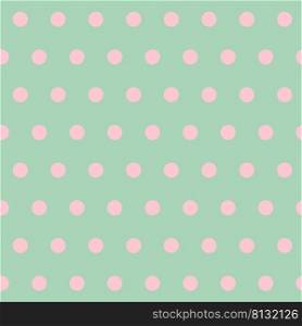 Pink circle on light green seamless pattern for web, for print, for fabric print 