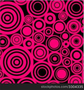 pink circles on black background